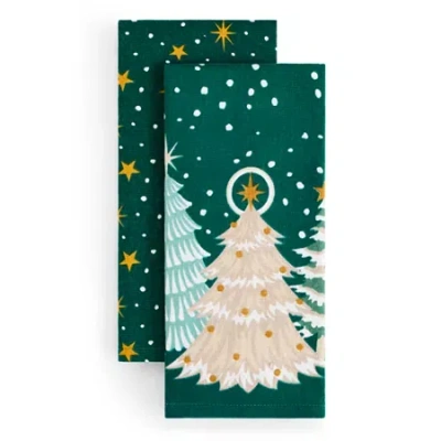 North Pole Trading Co . Christmas Tree 2-pc. Kitchen Towel Set In Multi