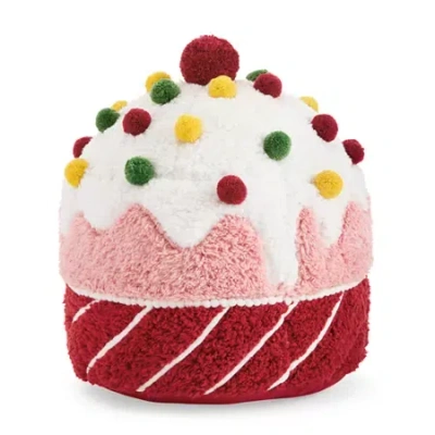 North Pole Trading Co . Cupcake Throw Pillow In Pink