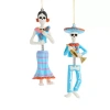 North Pole Trading Co . Day Of The Dead Skeleton Set 2-pc. Christmas Ornament In Blue