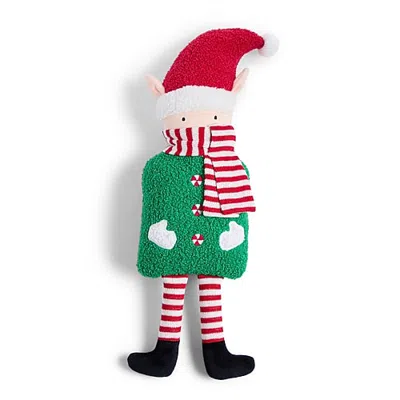 North Pole Trading Co . Elf Holiday Figural Throw Pillow In Green