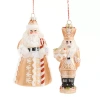 North Pole Trading Co . Gingerbread Santa And Nutcracker Set 2-pc. Christmas Ornament In Yellow