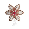 North Pole Trading Co . Gingerbread Snwoflake Christmas Tree Topper In Brown