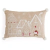 North Pole Trading Co . Gingerbread Village Rectangular Throw Pillow In Sand