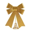 North Pole Trading Co . Gold Bow Christmas Tree Topper In Yellow