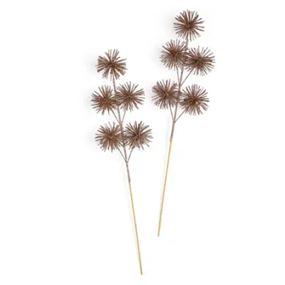 North Pole Trading Co . Gold Starburst Set 2-pc. Pick In Yellow