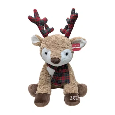 North Pole Trading Co . Holiday Reindeer Jumbo Stuffed Animal In Brown