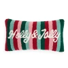 North Pole Trading Co . Holly & Jolly Rectangular Throw Pillow In Red