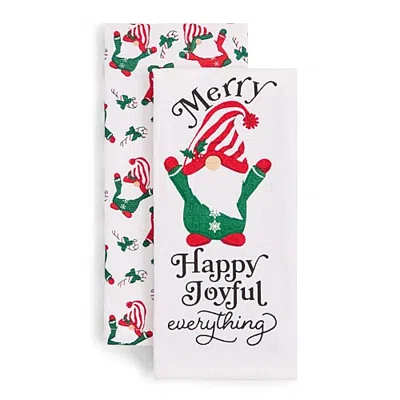 North Pole Trading Co . Jolly Gnome 2-pc. Kitchen Towel Set In Multiple Colors