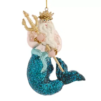 North Pole Trading Co . King Tritan Christmas Ornament In Blue