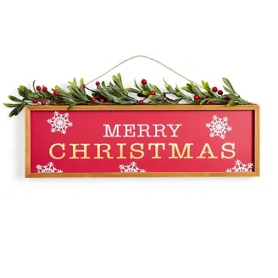 North Pole Trading Co . Led Sign Christmas Tabletop Decor In Red