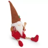 North Pole Trading Co . Medium Sitter Candy Cane Christmas Gnome In Red