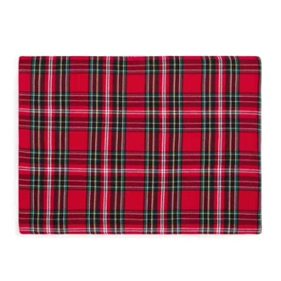 North Pole Trading Co . Noel Market Plaid Placemat In Red