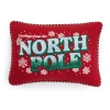North Pole Trading Co . North Pole Greeting Rectangular Throw Pillow In Red
