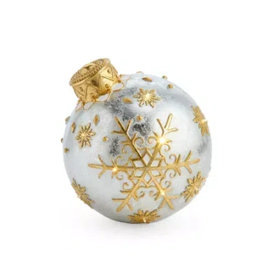 North Pole Trading Co . Ornament Figurine Christmas Tabletop Decor In Silver