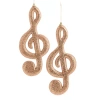 North Pole Trading Co . Oversized Copper Treble Clef Set 2-pc. Christmas Ornament In Brown