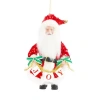North Pole Trading Co . Oversized Joy Santa Christmas Ornament In Red
