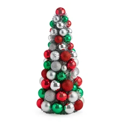 North Pole Trading Co . Red Green Ornament Tree Large Christmas Tabletop Decor