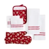 North Pole Trading Co . Red Holiday Kitchen 6-pc. Towel Set In Multi