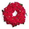 North Pole Trading Co . Red Poinsettia Wreath In Red