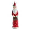 North Pole Trading Co . Red Resin Santa Christmas Tabletop Decor In Red