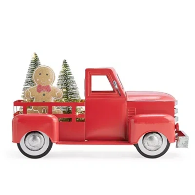 North Pole Trading Co . Red Truck Christmas Tabletop Decor