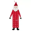 North Pole Trading Co . Santa Fabric Christmas Advent Calendar In Red