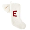 North Pole Trading Co . Santas Lodge Monogram Christmas Stocking In White