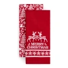 North Pole Trading Co . Scandi Deer 2-pc. Kitchen Towel Set In Multi
