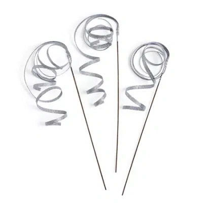 North Pole Trading Co . Silver Curl Set 3-pc. Pick