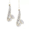 North Pole Trading Co . Silver Saxaphone Set 2-pc. Christmas Ornament In Silver