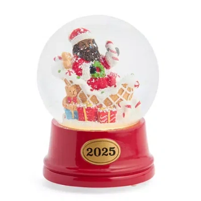 North Pole Trading Co . Sleigh African American Christmas Snow Globe In Red