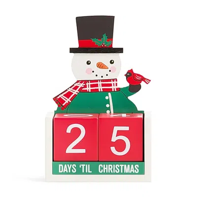 North Pole Trading Co . Snowman Christmas Advent Calendar In Red