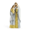 North Pole Trading Co . White Nativity Set In White
