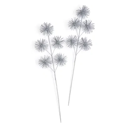 North Pole Trading Co . White Starburst Set 2-pc. Pick