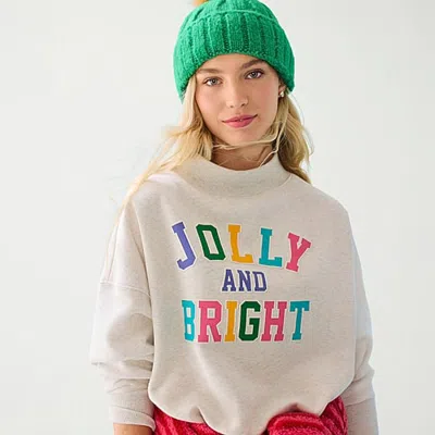 North Pole Trading Co . Womens Juniors Mock Neck Long Sleeve Sweatshirt In Gray