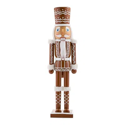 North Pole Trading Co . Wood Christmas Nutcracker In Brown