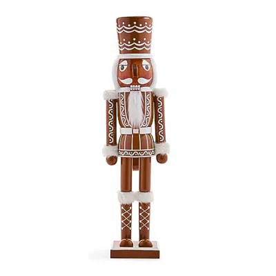 North Pole Trading Co . Wood Christmas Nutcracker In Brown