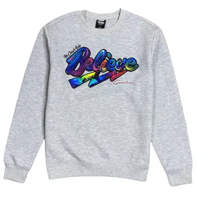 North Republic Unisex Believe Crewneck Sweatshirt In Grey