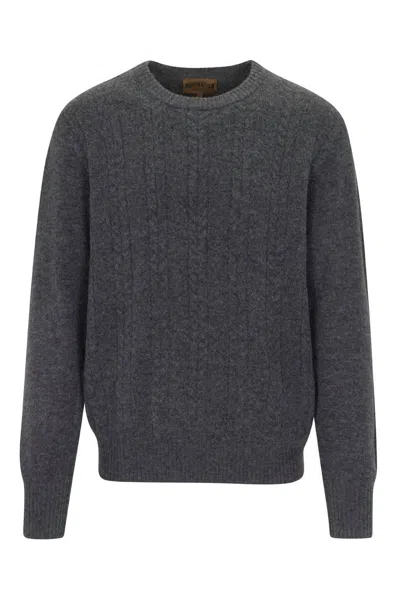North River Men's Grand Lake 7gage Crewneck Sweater In Charcoal Heather In Gray