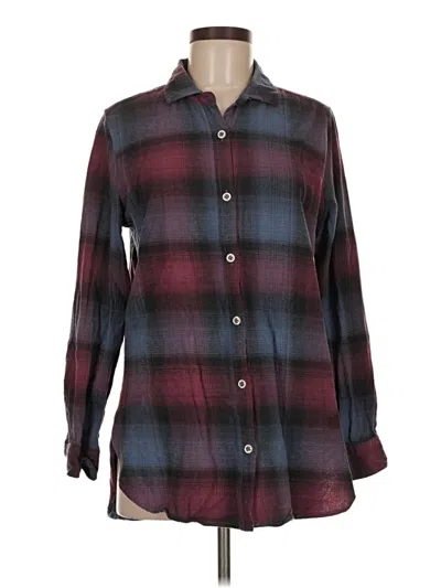 Pre-owned North River Outfitters Long Sleeve Button Down Shirt In Burgundy