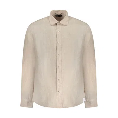 North Sails Beige Linen Shirt In Brown