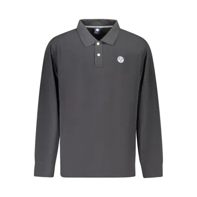 North Sails Black Cotton Men Polo Shirt In Gray