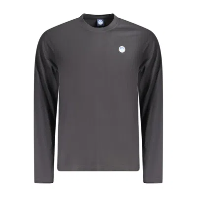 North Sails Black Cotton Men T-shirt In Gray