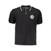 North Sails Blue Cotton Polo Shirt In Black
