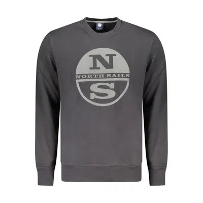 North Sails Black Cotton Sweatshirt In Gray