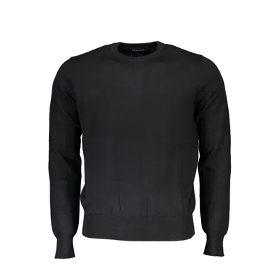 North Sails Logo-embroidered Crew-neck Sweater In Black
