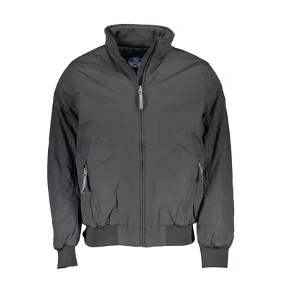 North Sails Black Polyester Jacket In Gray