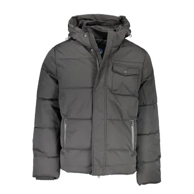 North Sails Black Polyester Jacket In Gray