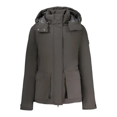 North Sails Black Polyester Jackets & Coat In Brown