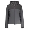 North Sails Black Polyester Jackets & Coat In Gray